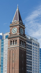 Fototapeta na wymiar Old Clock Tower in Seattle