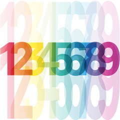 Abstract ordered numbers, vector background. Option and motivation concept