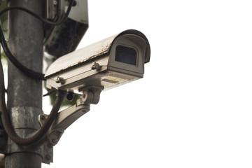 surveillance cctv camera security watching in outdoor garden park