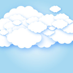 Image of white clouds on a blue background
