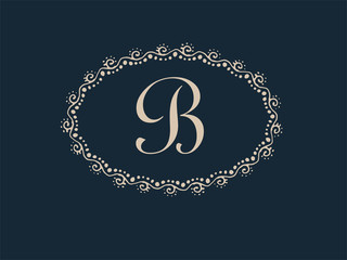 Abstract B Monogram Elegant Logo Design