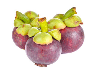 Mangosteen on a white background