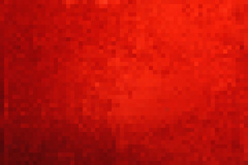Красный абстрактный квадратный пиксельный мозаичный фон. Векторная иллюстрация.