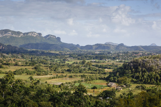 Mogotes in the Vi&ndash;ales valley, Pinar del Rio province, Cuba.