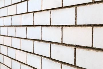 wall of white silicate brick