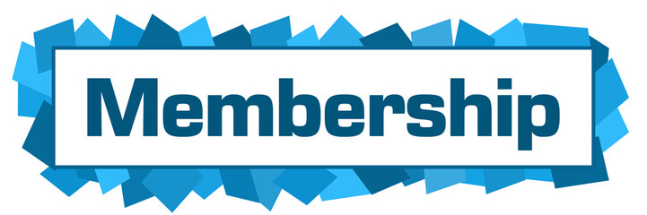Membership Blue Random Shapes Horizontal 