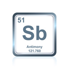 Chemical element antimony from the Periodic Table
