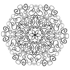 Indian ornament kaleidoscopic floral mandala