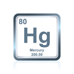Chemical element mercury from the Periodic Table