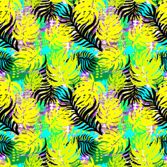 Exotic seamless tropical pattern.
