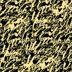 Calligraphic words seamless pattern