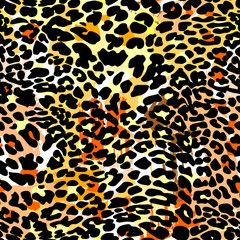 Fashion leopard exotic seamless pattern.