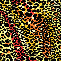 Fashion leopard exotic seamless pattern.