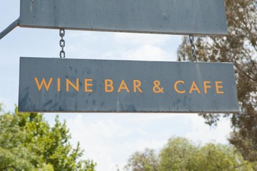 Wine bar & cafe sign