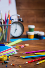 Obraz premium School supplies on table