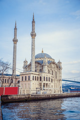 Fototapeta na wymiar Ortakoy Mosque, Istanbul, Turkey