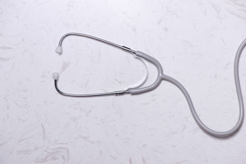 Stethoscope on table.
