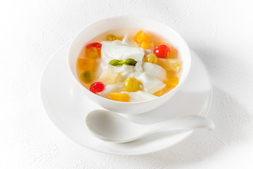 杏仁豆腐とタピオカ　Chinese sweets Almond jelly and tapioca