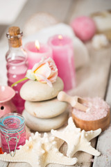 Beautiful composition of spa treatment