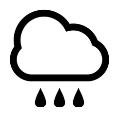 rainy cloud weather vector icon