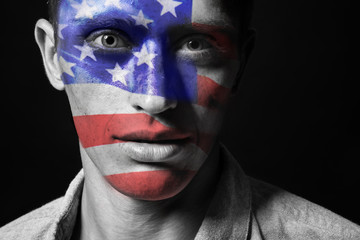 Black and white photo of handsome man