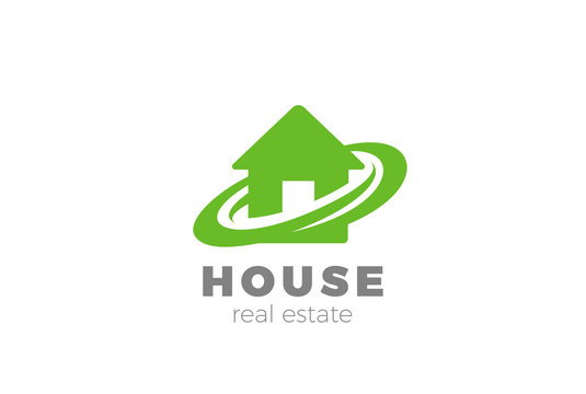 Eco House abstract Logo Real Estate agency vector