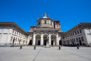 Fototapeta premium MILAN, ITALY, JUNE 7, 2017 - The Basilica of San Lorenzo Maggiore in MIlan, Italy