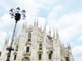 Fototapeta na wymiar The spiers of the Duomo of Milan