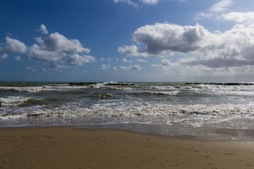Fototapeta na wymiar Beach with sea shaken-2