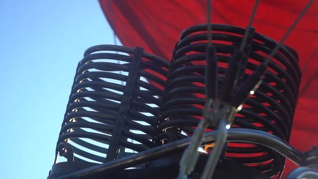 The burner for Hot Air Balloon slow motion