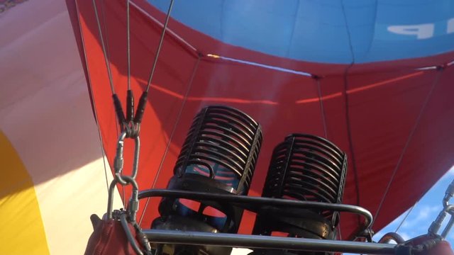 The burner for Hot Air Balloon slow motion