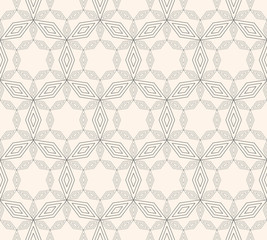 Subtle geometric pattern, vector seamless texture with thin linear lattice. Illustration of delicate mesh, lace. Ornamental abstract background, repeat tiles. Minimalist design for prints, decor, web