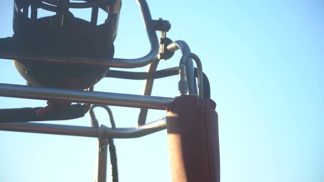 Man preparing a balloon for flight