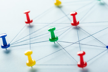 Network with pins