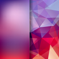 Obraz premium Abstract polygonal vector background. Geometric vector illustration. Creative design template. Abstract vector background for use in design. Red, purple colors.