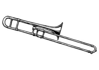 Obraz premium illustration of trombone