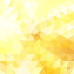 Background of yellow, white geometric shapes. Abstract triangle geometrical background. Mosaic pattern. Vector EPS 10. Vector illustration