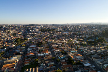 Aerial View of Itaquera District in Sao Paulo, Brazil