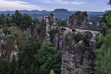 Fototapeta na wymiar Basteibrücke, Sächsische Schweiz