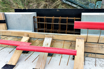 coffrage avant de couler le béton