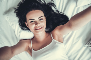 Fototapeta premium Beautiful girl at home