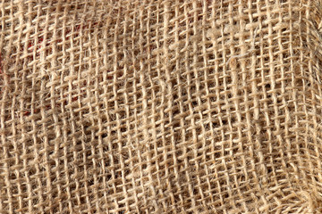 Sackcloth background texture of wrinkled surface.