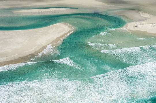 Aerial view of the Heuningnes River Estuary