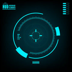 Futuristic virtual graphic touch user interface, HUD