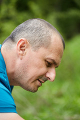 Profile of a mature man