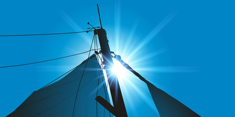 Fototapeta premium bateau - voilier - mât de bateau - mât de voilier - marin 