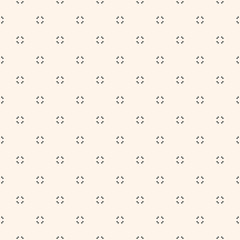 Universal vector seamless pattern. Simple light geometric texture. Abstract monochrome minimalist background with tiny floral shapes. Design element for decor, prints, covers, package, textile, fabric