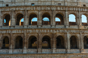 Obraz premium Detailed view of the wall of the Colosseum