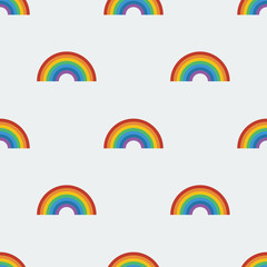 Rainbow Seamless Pattern. Rainbow icon flat design Vector Illustration for print, textile, wrapping, wallpapers, web background, cover, banner, flyer.