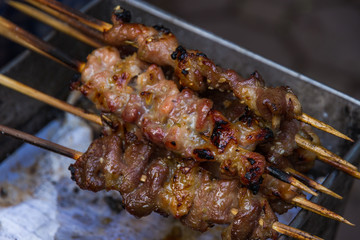 Skewers on the BBQ